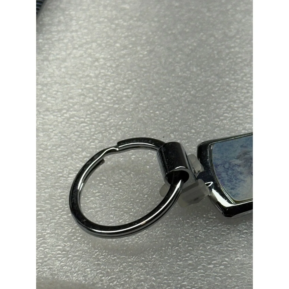 Florida Dolphin Beach‎ Scene Souvenir Keychain Metal Chrome Erica Beach Scene